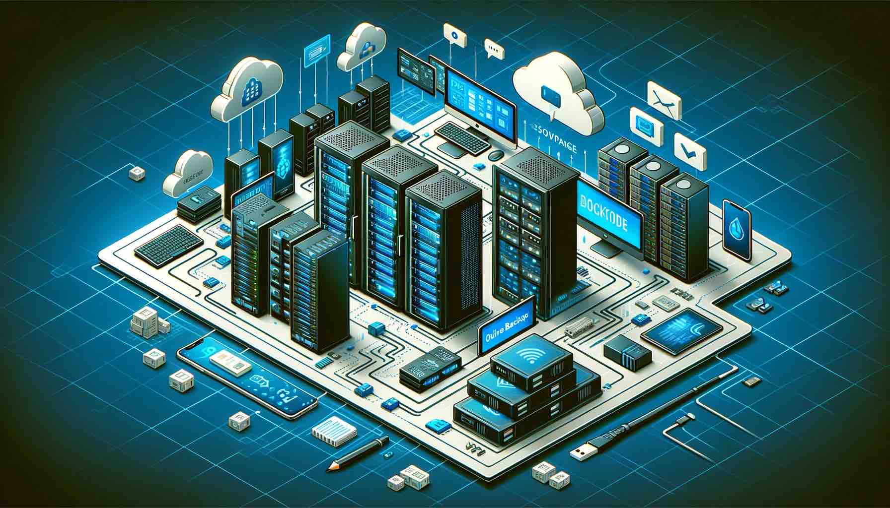 view-of-a-server-environment-tailored-for-online-backup-solutions