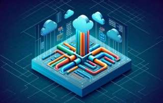 the concept of sizing your internet pipe in an isometric digital art
