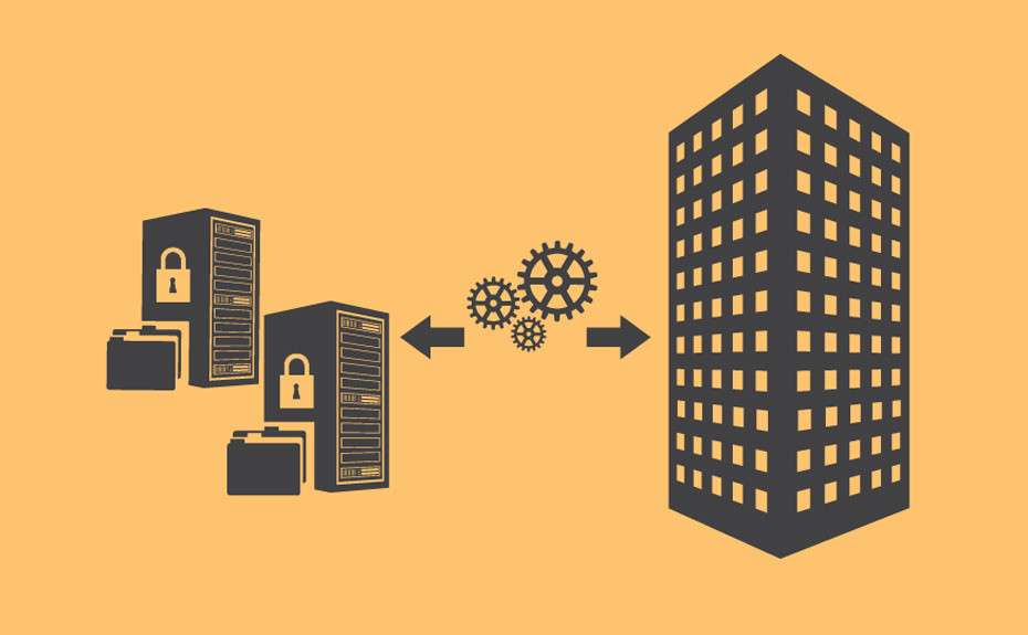 Backups from two local storage vaults included diagram