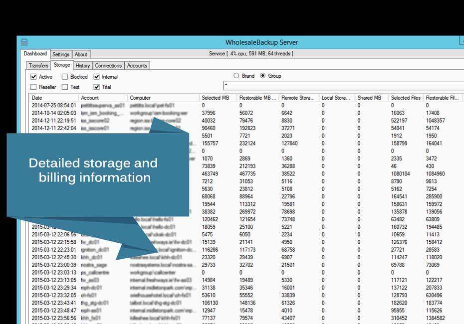 server-dashboard-storage-screen