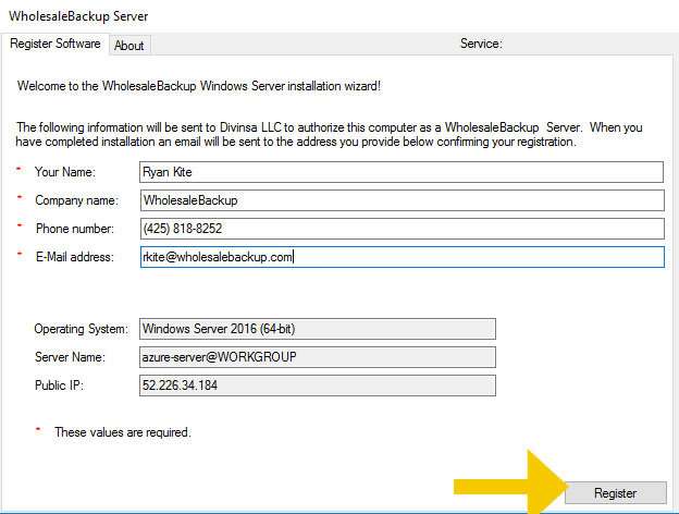 register-backup-server-software