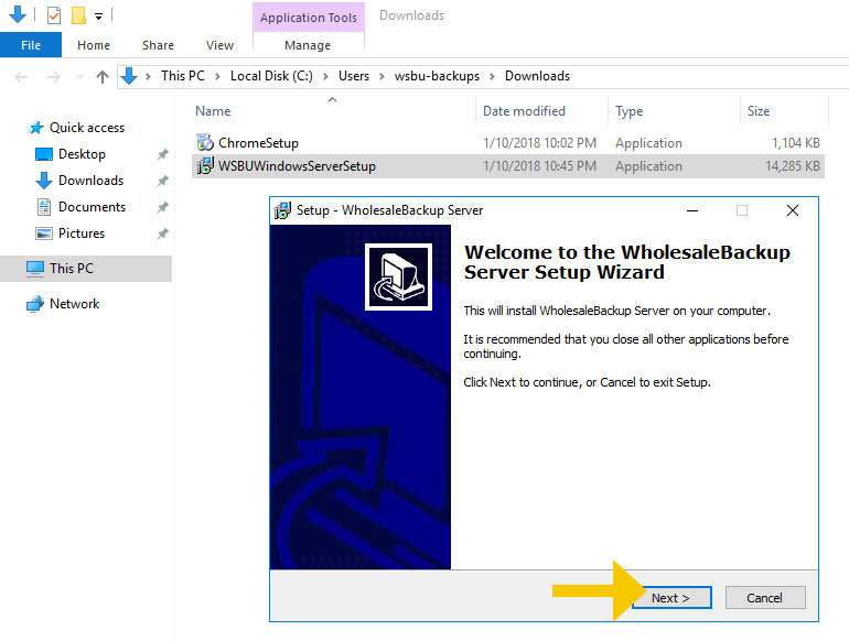 wholesalebackup-setup-wizard