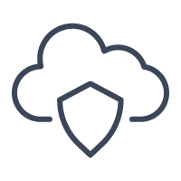 secure cloud icon everything is encrypted