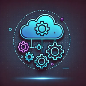 An abstract, tech-inspired illustration symbolizing cloud migration and AWS Disk Image Restore functionality