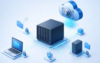 Synology-style NAS as a cloud backup hub for laptops and workstations